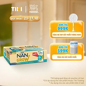 Thùng sữa bột pha sẵn Thực phẩm bổ sung Nestlé NANGROW 9(4x110ml) sữa mát công thức từ Thụy Sĩ với 100% Canxi giúp bé cao lớn vượt trội dành cho bé từ 1 tuổi