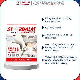 Miếng dán ấm cơ giúp giảm nhức mỏi starbalm, giảm đau lưng, thư giãn cơ, lưu thông máu, hết nhức mỏi