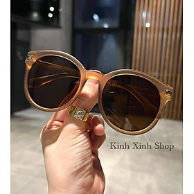 Kính râm nữ thời trang dáng mắt tròn mắt nâu sành điệu