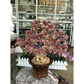 Mua Cây Tài Lộc phong thủy đá thạch anh dâu tây đỏ - Cao 45 cm