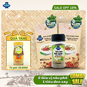 Combo 2 gia vị nấu phở 100g và tiêu Phú Quốc xay dành cho người bận rộn