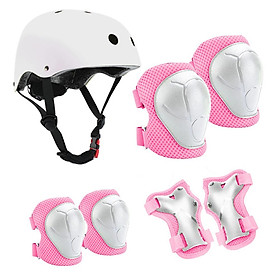 7PCS Child Protective Gear Set Roller Skating Helmet Wrist Elbow Knee Pads for Boys Girls Bike Scooter Roller Skating Stateboard