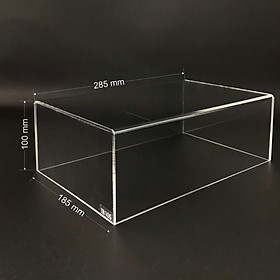 Hộp mica không nắp Enter TB105 285x185x100mm mica dày 3mm, Khay chia ngăn kéo hộc tủ, Khay nhựa đựng đồ dùng