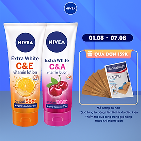 Combo Sữa Dưỡng Thể Dưỡng Trắng NIVEA EXTRA WHITE C & E VITAMIN -180ml - 84374 & Extra White C & A Vitamin - 180ml - 80372