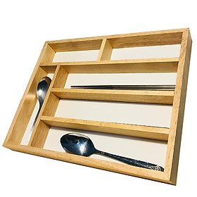 Mua Khay gỗ 6 ngăn đựng muỗng nĩa đũa tiện lợi