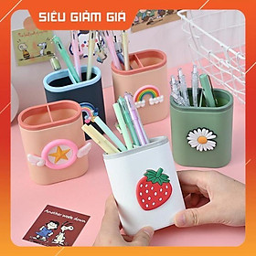 Ống Cắm Bút Để Bàn Hình Ngộ Nghĩnh Đồ Cắm Bút 2 Ngân Nhiều Màu Xinh Xắn