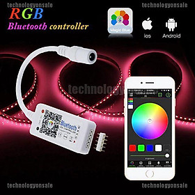 Bộ đầu khiển đèn led 5050 3528 RGB RGBW điều khiển bằng sóng bluetooth