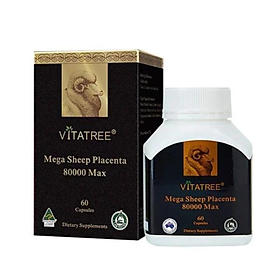 Viên uống nhau thai cừu vitatree mega sheep placenta 8000 max chống lão hóa