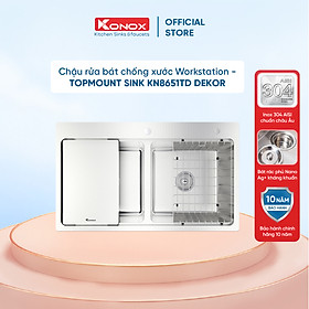 Mua Chậu rửa bát chống xước Workstation Sink – Topmount Sink KN8651TD Dekor - Bảo hành chính hãng 10 năm