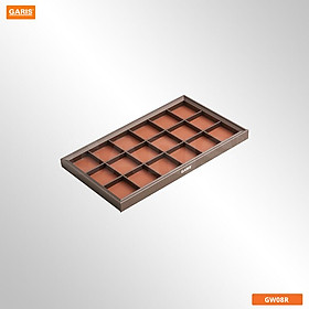 Ngăn kéo chia ô để đồ lót, bọc da, màu đỏ Carnelian Garis GW08R