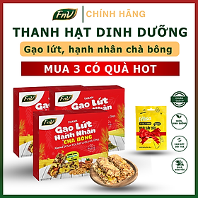 [Mua 3 có quà HOT] Thanh gạo lứt hạnh nhân chà bông, mua 3 hộp 180g + Tặng 1 bịch xoài sấy dẻo Frusa 35g