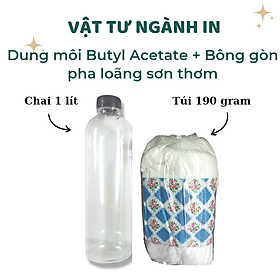 Mua Combo dung môi Butyl Acetate và bông gòn dùng pha loãng sơn thơm