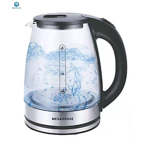 Ấm siêu tốc thủy tinh cao cấp MEGA HOUSE MG-168 1.8L