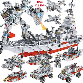 [1005 CHI TIẾT] -HÀNG CHUẨN BỘ ĐỒ CHƠI XẾP HÌNH Lắp Ráp CHIẾN HẠM, OTO, ROBOT, Lắp ghép TÀU CHIẾN