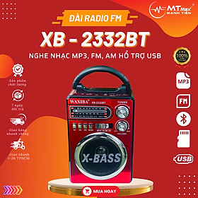 Mua   PHIÊN BẢN GIỚI HẠN ƯU ĐÃI CỰC LỚN   Đài Radio XB 2332 BT Mini Đa Chức Năng – Hỗ Trợ Sóng FM/AM  Thẻ Nhớ  Bluetooth Nghe nhạc nghe đài mọi nơi hàng chính hãng