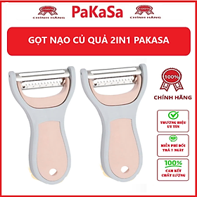 Mua Dụng Cụ Bào Vỏ Thông Minh PaKaSa  Nạo Sợi Rau Củ Quả 2in1- Dao Bào 2 Trong 1 Bằng Thép Không Gỉ - Hàng chính hãng