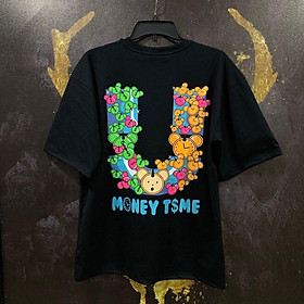 Áo thun tee UNCOVER GẤU MONEY TIME SICI form rộng tay lỡ oversize unisex ulzzang Hàn Quốc 2020 Uni Official Store