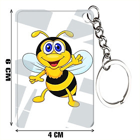 Móc khóa mica in hình