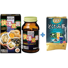 Combo Tinh chất hàu tươi tỏi nghệ Orihiro Vivacity và Trà diếp cá thải độc Dokudami Orihiro Nhật Bản