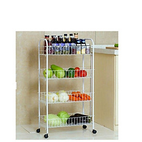 Kệ để đồ 4 tầng có bánh xe