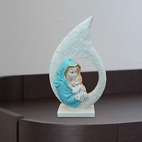 Collectible Figurine, Holy Family Figurine, Mary and Jesus Sculpture Religious Figure Statue, for Cabinet Office Gifts Decor