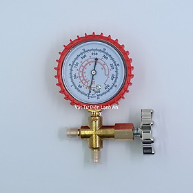 Đồng hồ nạp gas tủ lạnh điều hoà (HONGSEN SH-466) - Đồng hồ nạp gas máy lạnh đơn đỏ HONGSEN