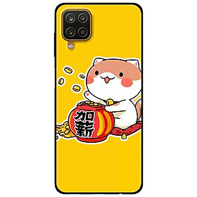 Ốp lưng dành cho Samsung Galaxy A12 mẫu Mèo vung Tiền