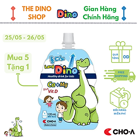 Nước Uống Bổ Sung Canxi Và Vitamin D Cho Trẻ - Long Dino Vị Sữa (1 Gói x 120ml)