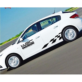 Bộ Tem Decal WRC Kẻ Sọc ô Cờ Dán Sườn Xe ô Tô Ms-99