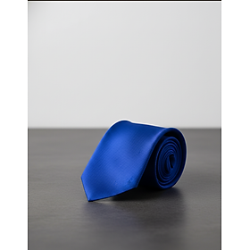 Cà vạt lụa bản ngang 7.5 cm màu Xanh cobalt