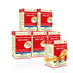 Hoạt Huyết Dưỡng Não Đông Dược 5 - Hỗ trợ tăng cường hoạt huyết, tăng cường tuần hoàn máu não, giảm các triệu chứng hoa mắt, đau đầu, chóng mặt (Combo 5 hộp được 1 hộp 30 viên)
