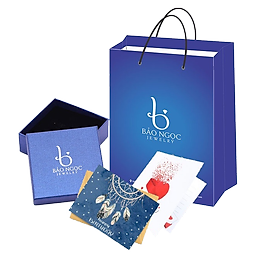 Combo hộp quà tặng sang trọng đựng lắc tay, dây chuyền, bông tai, nhẫn có logo - Bảo Ngọc Jewelry