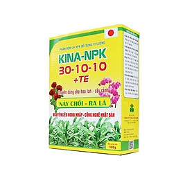 Hộp 500g Phân bón lá KINA 30-10-10+TE chuyên cho hoa Lan và cây cảnh giúp KÍCH RỄ - KÍCH CHỒI - RA LÁ