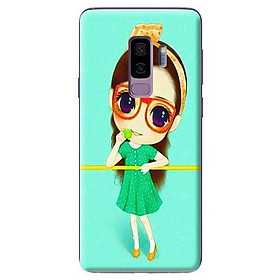 Ốp Lưng Điện Thoại Dành Cho Samsung Galaxy S9 Plus - Anime Cô Gái Đeo Kinh Đỏ