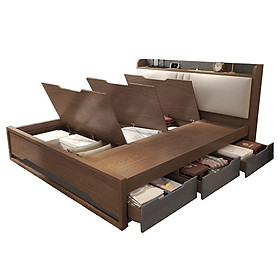 Mua Giường ngủ gỗ công nghiệp bọc nệm OHAHA - GN001 (160cm x 200cm)