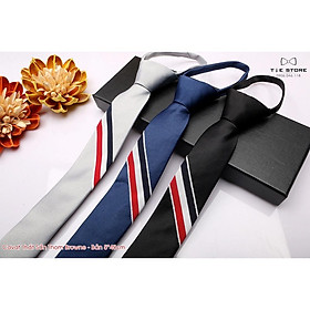 Cà vạt thắt sẵn Hàn Quốc bản nhỏ 5cm * 45cm - Tặng kèm hộp