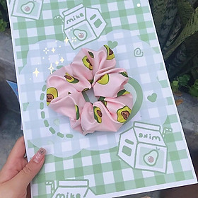 Dây buộc tóc Scrunchies quả bơ xinh