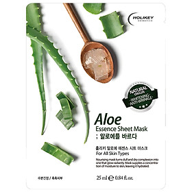 Mặt Nạ Tinh Chất Lô Hội Thiên Nhiên Cấp Ẩm Và Dưỡng Da Trắng Mịn Holikey Aloe Vera Essence Sheet Mask