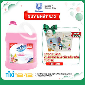 Nước Lau Sàn Sunlight Tinh Dầu Thiên Nhiên - Hương Hoa Lily 3.8kg