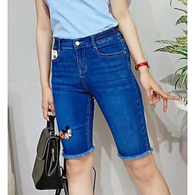 Quần lửng jean thun thêu lai tua hàng siêu đẹp