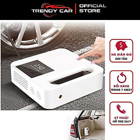 Máy Bơm Hơi Xe Hơi Thông Minh 12V Máy Nén Khí Chạy Điện Với Áp Suất Lốp tẩu sạc Màn Hình LCD Máy Bơm Lốp Di Động có đèn