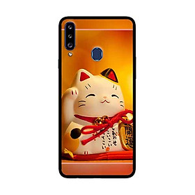 Ốp Lưng Dành Cho Samsung Galaxy A20s mẫu Mèo May Mắn 10 - Hàng Chính Hãng