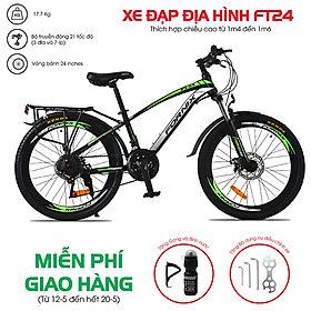 Xe đạp địa hình hiệu Fornix , FT24, vòng bánh 24'', màu Đỏ Trắng