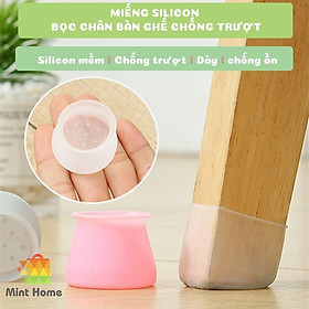 Mua 4 Miếng lót sàn nhà bọc chân ghế  bọc chân bàn silicon  cao su