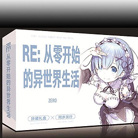 Hộp quà A5 anime Re:Zero − Bắt đầu lại ở thế giới khác có ảnh thẻ, ảnh dán, vòng tay, ảnh thẻ, postcard tặng ảnh Vcone