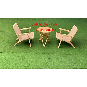 Mua Cặp ghế gỗ Tần Bì đan Mây Cói êm ái Cao cấp tặng kèm bàn tròn gỗ