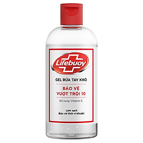 Gel Rửa Tay Khô Sạch Siêu Nhanh Lifebuoy Bảo Vệ Vượt Trội 10 (Chai Nắp 235ml)