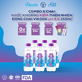 Lốc 6 chai Nước Khoáng Kiềm Thiên Nhiên Vikoda 350ml