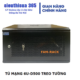 Tủ mạng, Tủ Rack, Rack Cabinet 6U-D500 Treo tường - FAMRACK 6U-D500- Hàng chính hãng