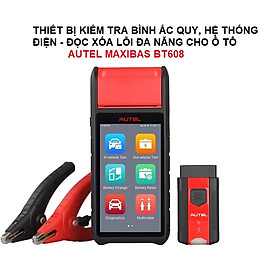 Hình ảnh AUTEL MAXIBAS BT608 - Thiết bị kiểm tra bình ắc quy, dung lượng bình ắc quy, kiểm tra CCA, hệ thống điện, đọc và xoá lỗi đa năng - HÀNG CHÍNH HÃNG	